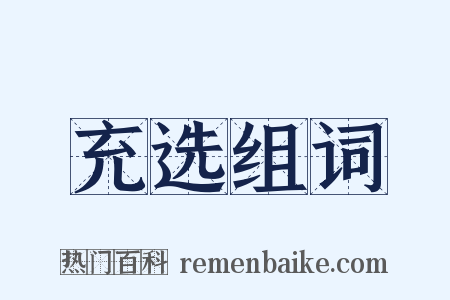 充选组词是什么意思的图片